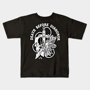 Skull Dagger Traditional Tattoo Vintage Kids T-Shirt